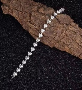 Moissanite Diamond Bracelet <b>for</b> Women and <b>Men</b>, Mix Cut Diamond Bracelet <b>For</b> Wedding, White Gold moissanite Bracelet - Product Image 2