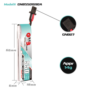 <span class=keywords><strong>Batteria</strong></span> LiPo GNB GAONENG ad Alte Prestazioni per Droni FPV, 1S 550MAH 3.7V 90C con Connettore XT30/GNB27, per Mini Droni FPV e Quadricotteri RC - Product Image 3