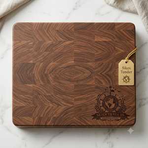 Tabla de Cortar de Madera de Nogal Sólido con Logotipo Personalizado, Tabla de Cortar Cuadrada Gruesa de Madera, Tabla de Cocina Premium - Product Image 4