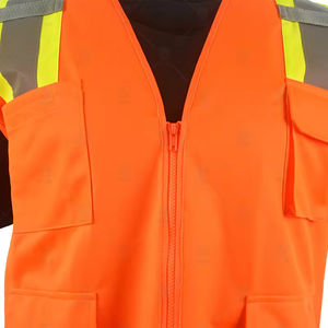 เสื้อกั๊กนิรภัยแบบมีซิป LED กันน้ำ ANSI Class 3 มองเห็นได้ชัดเจนสำหรับคนงานบนถนน พร้อมโลโก้สั่งทำพิเศษสำหรับงานก่อสร้าง - Product Image 3