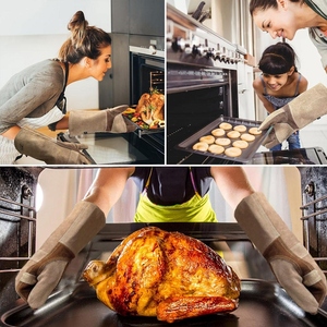Guantes de Soldadura de Cuero Vacuno de Alto Rendimiento con Refuerzo de Piel, Guantes de Protección Personal de Seguridad Industrial para Bomberos - Product Image 6