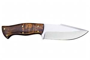 Cuchillo de Camping de Acero Resistente con Hoja de Punta Caída y Empuñaduras Ergonómicas de Madera - Product Image 5