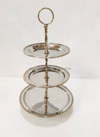 Magnifique et luxueux support à gâteau irrégulier en argent, plateau de service fait main pour pâtisseries, décoration de fête par Ali Handicraft