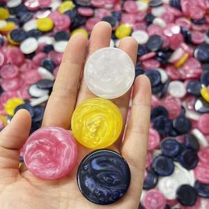 <b>Resin</b> <b>Crafts</b> Flat Backgammon Checkers Men Swirled CHESS Round Table Game Pieces for Party Gathering - Product Image 2