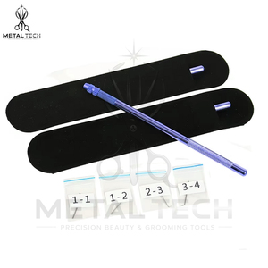 Lot de porte-aiguilles métalliques violets pour ventilation, aiguilles micro-crochets en acier, outil professionnel pour extensions capillaires et perruques en dentelle - Product Image 3