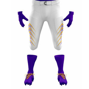 Custom Sublimated American Football Jersey Set Purple <b>White</b> Fitted Uniform <b>Men</b> Adult All Seasons - Product Image 6