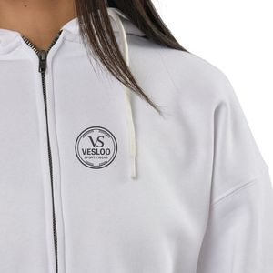 <b>Women</b> <b>White</b> <b>Zip</b> <b>Up</b> Unisex <b>Hoodie</b>, Casual Full Zipper Sweatshirt, Comfortable Oversized Hooded Jacket for Streetwear and Daily - Product Image 6