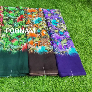 Sari de georgette premium con blusa, ligero, para fiestas, con estampado floral, sari étnico, proveedor mayorista, exportación - Product Image 1