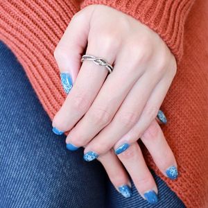 DA157 Anello in Acciaio Inossidabile Lucidato a Specchio con Zirconi Cubici Trasparenti di Grado AAA - Product Image 5