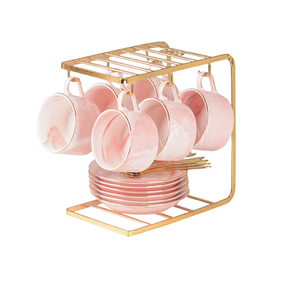 Marvelous Design Iron Stand For Cup And <b>Plates</b> Storage Customized Size And Shape Gold Color <b>Plates</b> Stand For Sale - Product Image 1