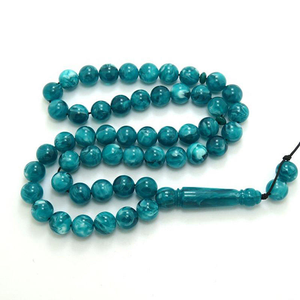 Premium Resin <b>Rosary</b> Beads Handmade Islamic Misbaha for Family and Friends Resin Tasbih with Elegant Marble Pattern Handmade Pra - Product Image 3