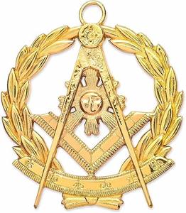 Collar de cadena chapado en oro para oficiales de la Gran Logia Masónica - Joya de la Gran Logia, tipo de gema: sin piedra preciosa - Product Image 1