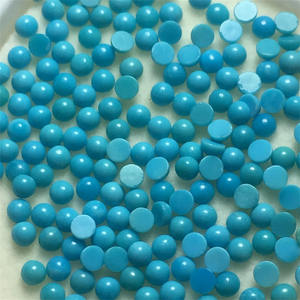 Vente en gros de cabochons ronds en turquoise naturelle de qualité supérieure, 11x11 mm, pierres précieuses en vrac pour la création de bijoux - Product Image 2