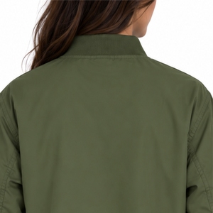 <b>Women</b> <b>Bomber</b> <b>Jacket</b> Premium <b>Lightweight</b> Stylish Comfortable Durable Classic Smooth Front Zipper Closure For Easy Wear - Product Image 5