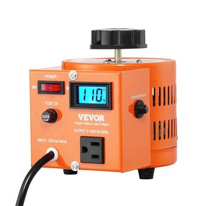 Transformador de Voltaje Variable Automático de 500VA, 3.84 Amperios, Entrada de 110V, Salida de 0-130V, Regulador de Voltaje CA con Pantalla LCD y 4 Estabilizadores Adicionales - Product Image 1