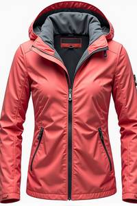 Veste softshell pour femme, à capuche, zippée, imperméable, coupe-vent, respirante, pour l'extérieur, hiver - Product Image 5