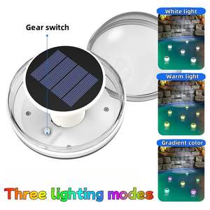 Lampes solaires flottantes pour piscine rechargeables en extérieur avec panneau de charge étanche IPX7, lampes solaires flottantes encastrables pratiques - Product Image 5
