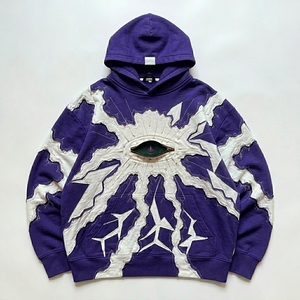 Sweat à capuche oversize personnalisé pour homme, effet vieilli, avec logo appliqué sur la poitrine, style streetwear, OEM ODM - Product Image 1