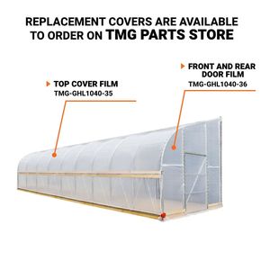 Serra Lean 10FT X 40FT con Film Plastico Trasparente PE da 6 Mil, Stabile, con Pareti Laterali Avvolgibili a Manovella da 6 x 0.5FT per Tenda da Coltivazione - Product Image 3