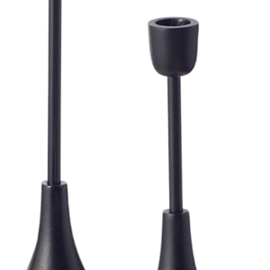 Porte-bougie au design élégant et raffiné, de haute qualité, finition noire, en aluminium coulé, personnalisé, fait main, décoration d'intérieur - Product Image 4