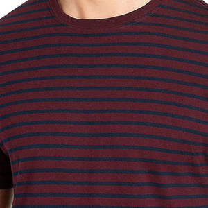 Camiseta de manga corta con cuello redondo y rayas para hombre, corte regular, ropa informal, buena calidad y cómoda. - Product Image 3