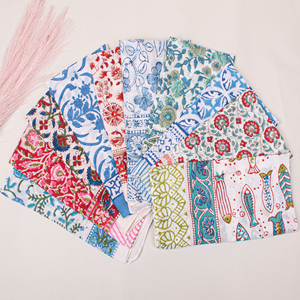 Handkerchief unisex bandana bohemian face cover handmade block printed cotton scarf summer hair <b>wraps</b> skin-friendly - Product Image 1