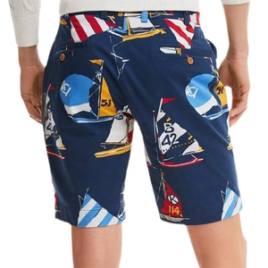 Shorts de plage décontractés pour hommes tendance 2026, imprimé voilier nautique, taille élastique avec cordon de serrage, séchage rapide, vente en gros - Product Image 6