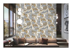 Azulejos de porcelana semibrillantes de 600x1200 para pared y suelo, imitación de piedra contemporánea, esmaltados para interiores (S) - Product Image 5