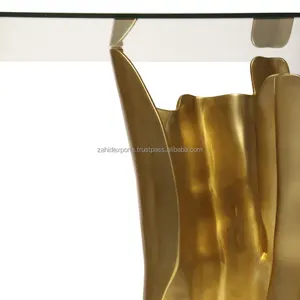 Modern Interior Metal <b>Coffee</b> <b>Table</b> Premium Designer Furniture Antique Steel Frame Black - Product Image 3