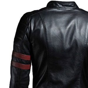 Veste de moto pour homme en cuir de vachette de qualité supérieure avec col montant, fermeture éclair, respirante, imperméable, chauffante, design hiver - Product Image 6