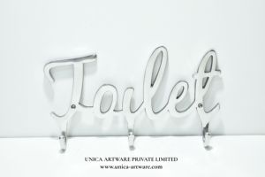 Stylish Alphabet Inspired Stainless Steel Modern <b>Wall</b> Hook for <b>Clothes</b> and Bags Hanging - Product Image 2