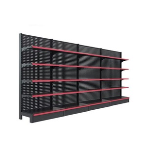 ชั้นวางสินค้าโลหะแบบกำหนดเองสำหรับงานหนัก ชั้นวางขายปลีกแบบแนวตั้งขัดเงา พร้อมชั้นวาง 4 ชั้น ประกอบสำเร็จสำหรับซูเปอร์มาร์เก็ต - Product Image 2