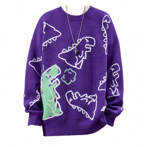 Pull-over personnalisé pour homme, anti-plis, tricoté à la machine, col rond, décontracté, imprimé, manches longues, pour l'hiver, vente en gros - Product Image 1