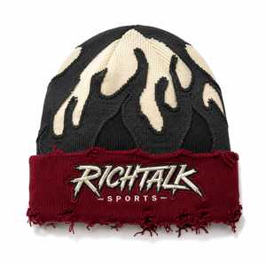 Bonnet tendance en tricot à motif géométrique, pour l'hiver, le cyclisme en plein air, respirant, imperméable, unisexe, adulte, 100% coton, taille standard - Product Image 1
