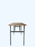 Table de bureau pliable moderne en bois et métal, bureau pliant gain de place, mobilier d'intérieur