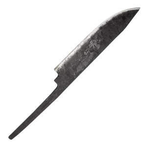 Hoja de cuchillo de acero forjado negro con filo afilado y espiga estrecha para la fabricación de mangos personalizados y proyectos de artesanía - Product Image 1