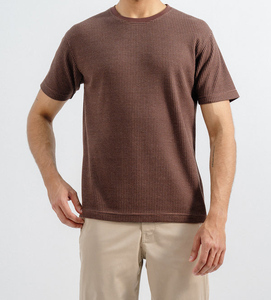 Camiseta de manga corta para hombre, cuello alto, tejida, 100% algodón, ecológica, transpirable, de alta calidad, del fabricante OEM. - Product Image 6