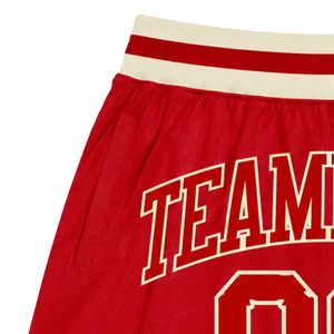 <b>Men</b> <b>Red</b> White Sublimated Mesh Basketball <b>Shorts</b> Polyester Team Sportswear Lightweight Training Competition <b>Shorts</b> Game Clothing - Product Image 4