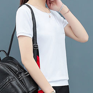 Camiseta estampada de verano para mujer, camisetas informales de algodón transpirables, ropa cómoda y ligera de manga corta - Product Image 3