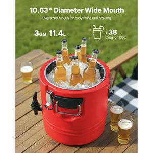Dispenser per Bevande Isolato da 5L con Rubinetto, Contenitore Termico per Bevande Calde e Fredde in Acciaio Inox di Grado Alimentare - Product Image 2