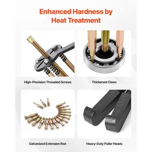 Set Estrattore Cuscinetti Interni ed Esterni 36-in-1, 36 Pezzi, Estrattore a Gancio a 3 Griffe con Albero Interno Multifunzione per Estrattori di Ingranaggi - Product Image 5