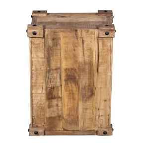 Table de chevet contemporaine en bois de manguier vintage pour chambres de style farmhouse et hôtels - Product Image 3