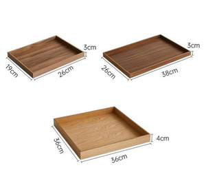 Ensemble de plateaux de service carrés en noyer, 3 tailles, pour restaurants, hôtels, OEM personnalisé, Vietnam, HORECA - Product Image 6