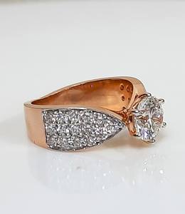 Bague de fiançailles en diamant Djewels, or 14 carats, diamant de laboratoire taille brillant, certifié IGI, style féminin de luxe, prix de gros imbattable - Product Image 2