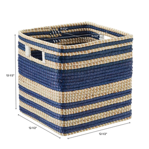 Top Selling Eco-Friendly Rustic Seagrass <b>Storage</b> <b>Basket</b> Handmade Multifunctional Organizer for Closet Pantry Laundry <b>Storage</b> - Product Image 4