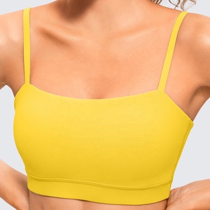 Soutien-gorge de sport anti-choc Logo personnalisé Vêtements sans manches Stringer Gym Yoga Débardeurs pour femmes Fitness Workout Soutien-gorge de sport confortable - Product Image 3