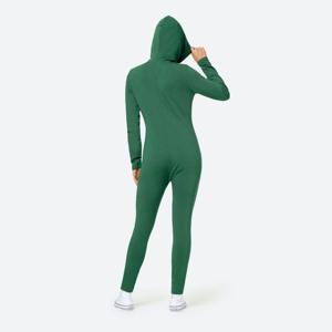 Pijama de una pieza con cremallera de doble extremo reforzada, directo de fabricante, pedidos al por mayor, logotipo personalizado, ropa. - Product Image 4