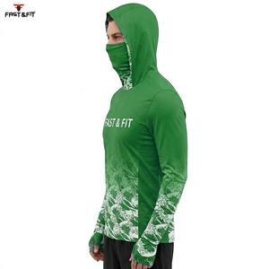Sweat-shirts de pêche pour hommes 100 % polyester, confortables, respirants, à manches longues, avec design sublimé et fonction imperméable - Product Image 6