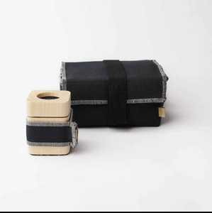 Top Design <b>Cream</b> Color Bamboo Incense Burner with Fabric <b>Wrap</b> Hand-made Aromatic Diffuser All-Season Use - Product Image 2