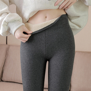 Nuevos Pantalones de Invierno de Piel de Cordero y Cachemira para Mujer, Leggings Cálidos, Pantalones Ajustados de Terciopelo Grueso y Lana, Leggins de Forro Polar - Product Image 4